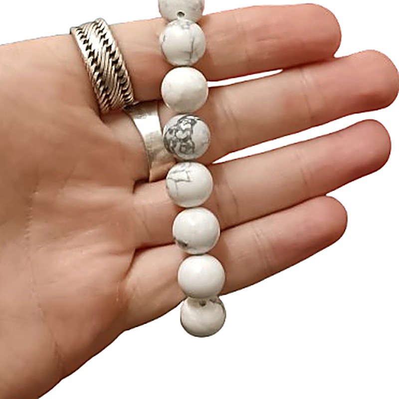 Howlite 12mm bead bracelet