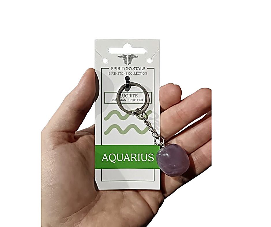 Birthstone Keychain · Aquarius · Fluorite