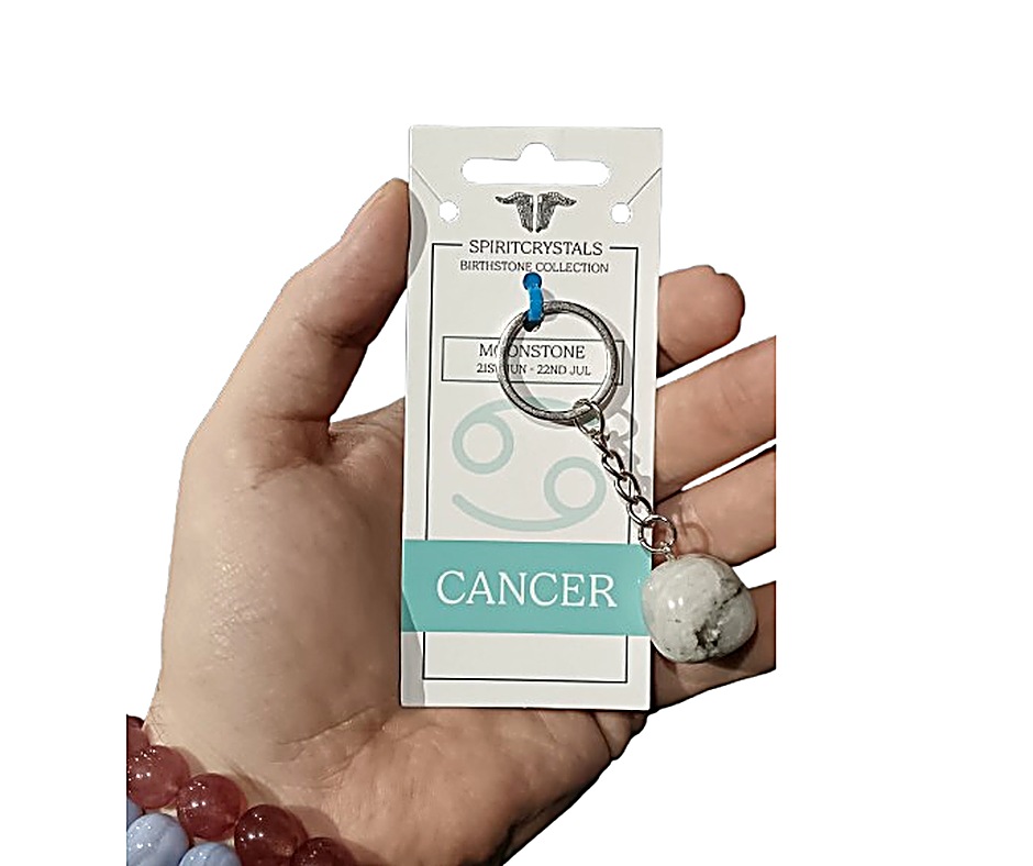 Birthstone Keychain · Cancer · Moonstone