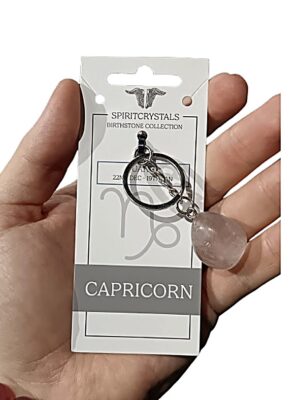 Birthstone Keychain · Capricorn · Clear quartz
