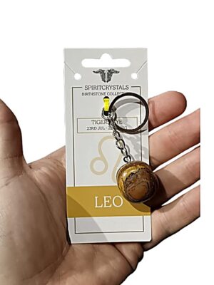 Birthstone Keychain · Leo · Tiger's eye