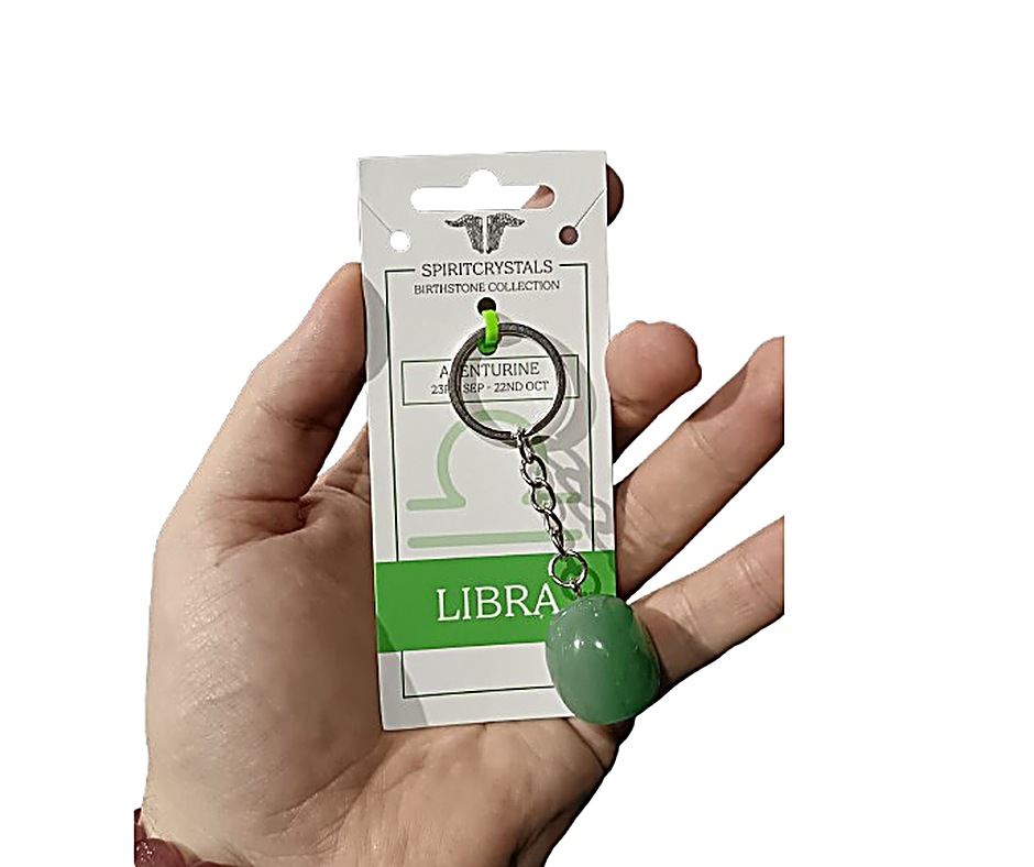 Birthstone Keychain · Libra · Aventurine