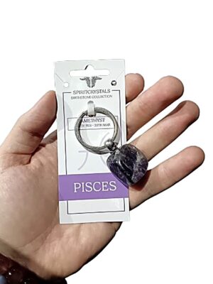 Birthstone Keychain · Pisces · Amethyst