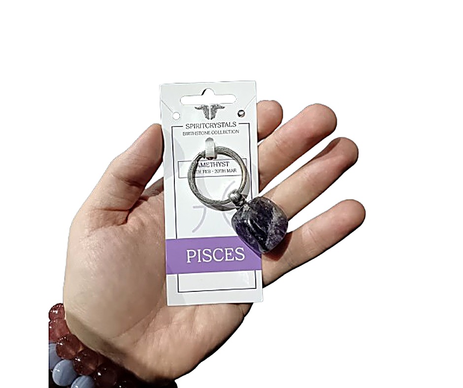 Birthstone Keychain · Pisces · Amethyst