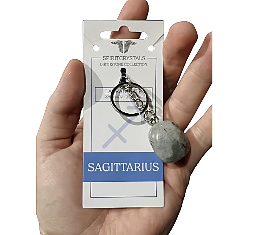 Birthstone Keychain · Sagittarius · Labradorite