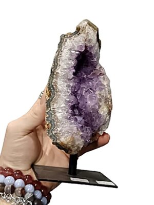 Amethyst Cluster on Iron Stand · Large (1kg+)