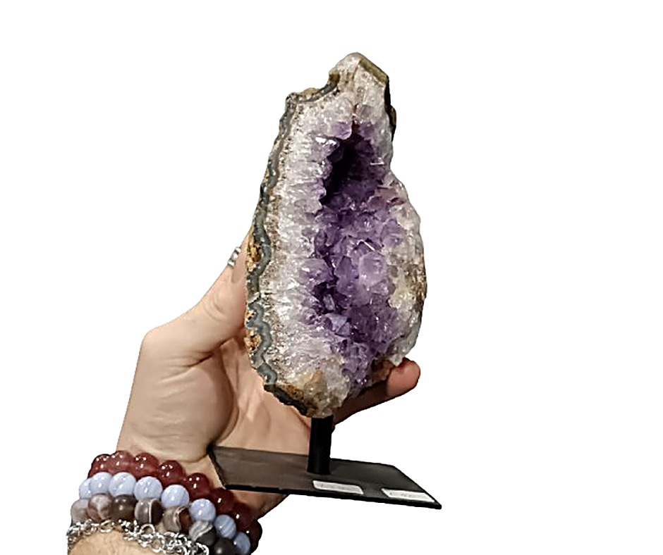 Amethyst Cluster on Iron Stand · Large (1kg+)