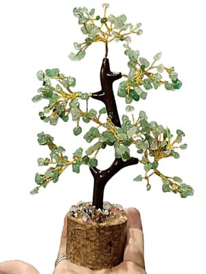 Large Chip Tree, Wooden Base · Aventurine