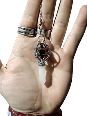 Merkaba Crystal Pendulum · Tiger's eye