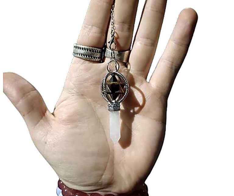 Tiger's eye merkaba pendulum