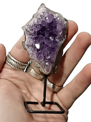 Amethyst Cluster on Iron Stand · Small