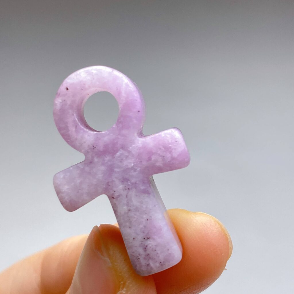 Mini Crystal Ankh · Lepidolite