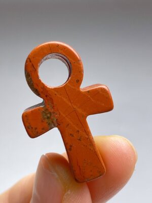 Mini Crystal Ankh · Red jasper
