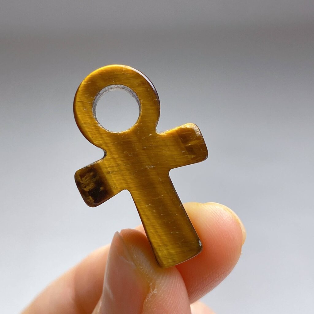 Mini Crystal Ankh · Tiger's eye