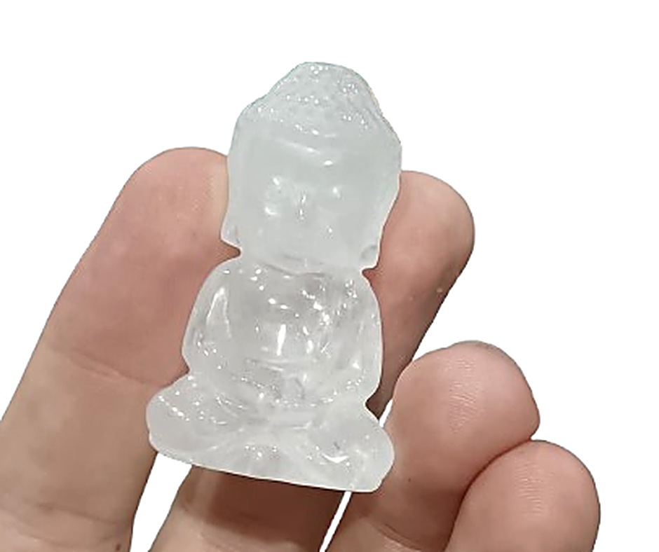 Mini Crystal Buddha · Clear quartz