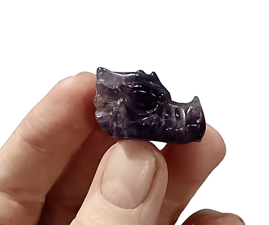 Mini Crystal Dragon Head · Amethyst