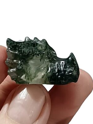 Mini Crystal Dragon Head · Moss agate