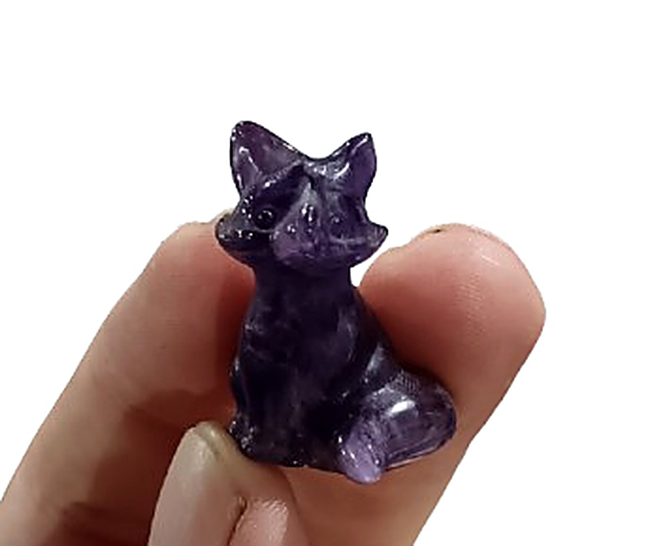 Mini Crystal Fox · Amethyst