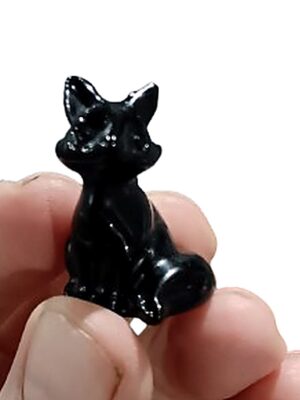 Mini Crystal Fox · Obsidian