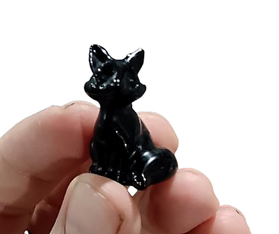 Mini Crystal Fox · Obsidian