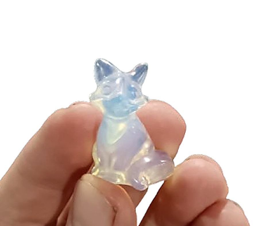 Mini Crystal Fox · Opalite