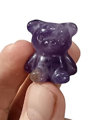 Mini Crystal Teddy Bear · Amethyst