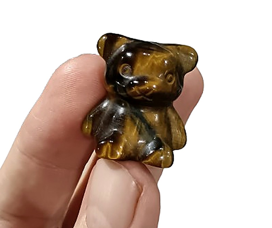 Mini Crystal Teddy Bear · Tiger's eye