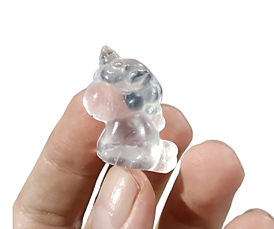 Mini Crystal Unicorn · Clear quartz
