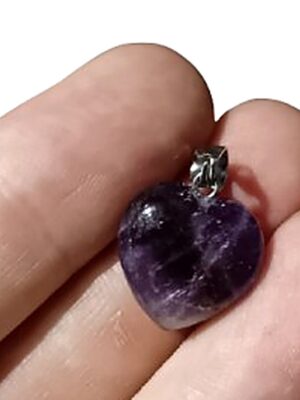 Mini Mini Crystal Heart Pendant · Amethyst
