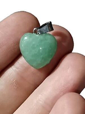 Mini Mini Crystal Heart Pendant · Aventurine