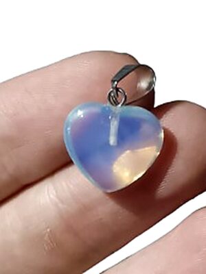Mini Mini Crystal Heart Pendant · Opalite