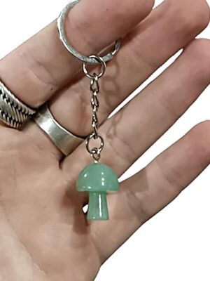 Crystal Mushroom Keychain · Aventurine