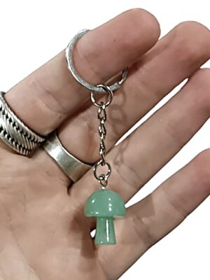 Crystal Mushroom Keychain