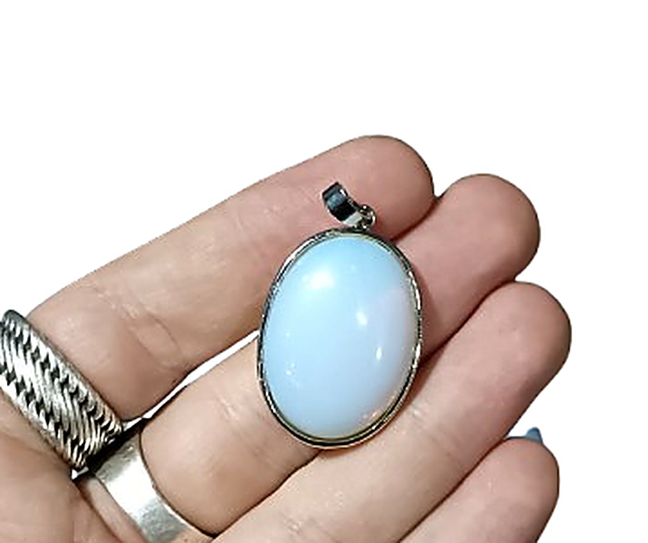 Oval Crystal Pendant · Opalite