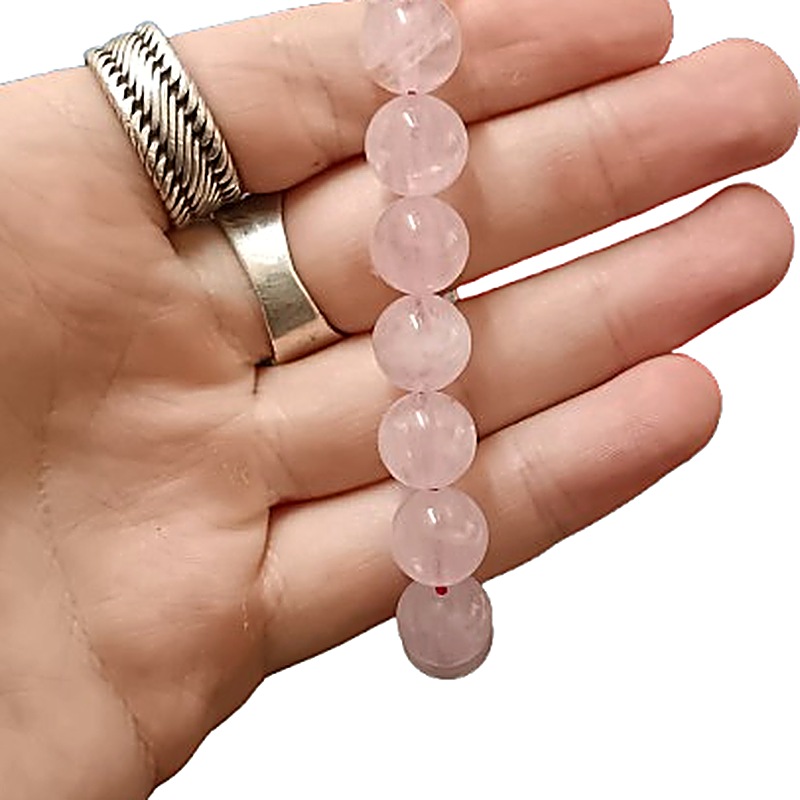 Rose Quartz 12mm bead bracelet