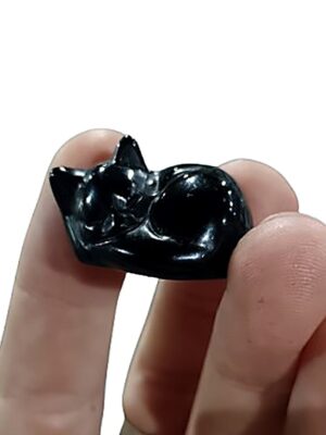 Mini Sleeping Cat · Obsidian