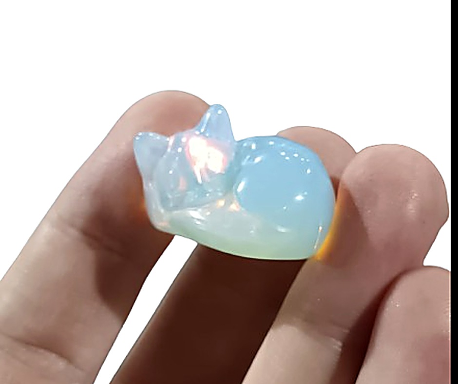 Mini Sleeping Cat · Opalite