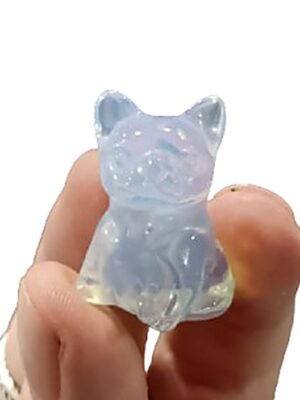 Mini Sitting Crystal Dog