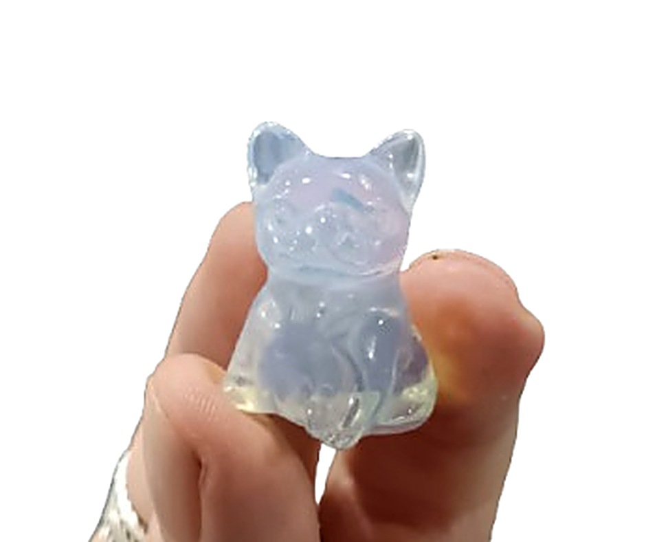 Mini Sitting Crystal Dog