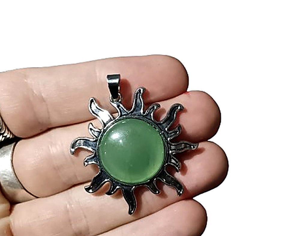 Crystal Sun Pendant · Aventurine