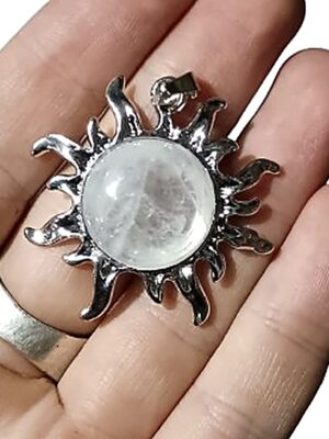Crystal Sun Pendant · Clear quartz