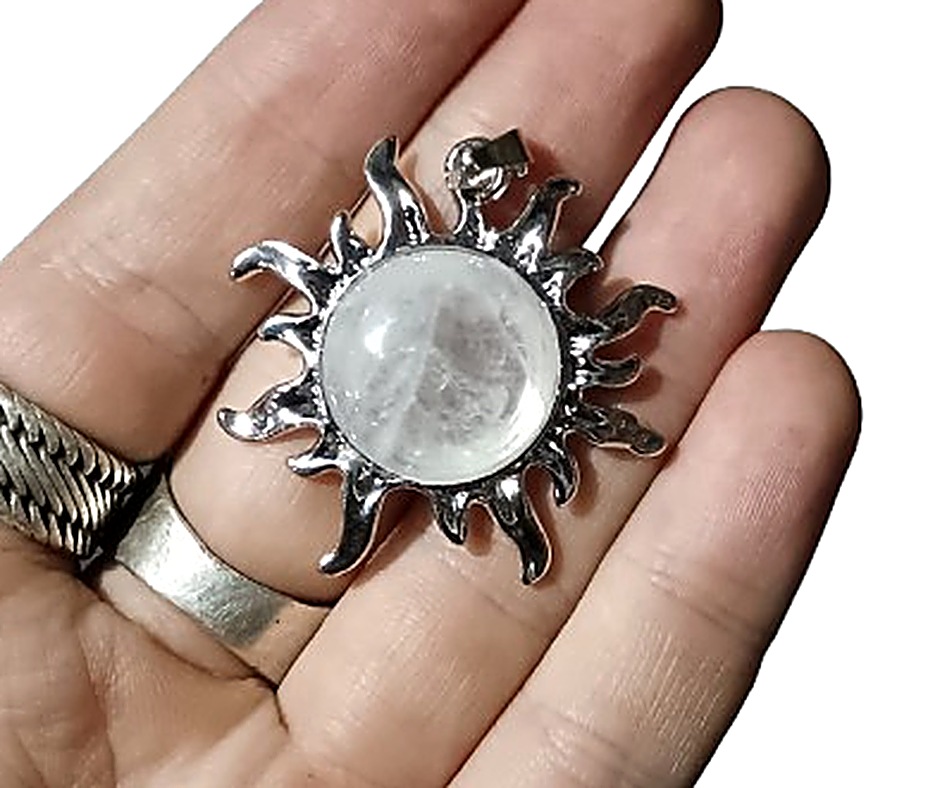 Crystal Sun Pendant · Clear quartz