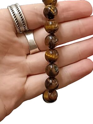 12mm Crystal bead bracelets · Tiger's eye